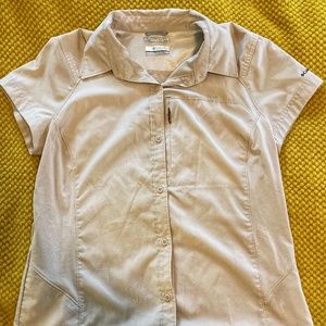 Columbia Omni-shade Womens Short Sleeve Safari Shirt Size Large